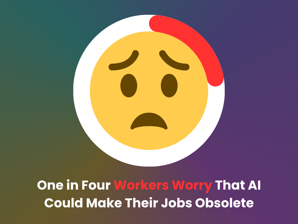 One in four workers worry they could lose their job to AI